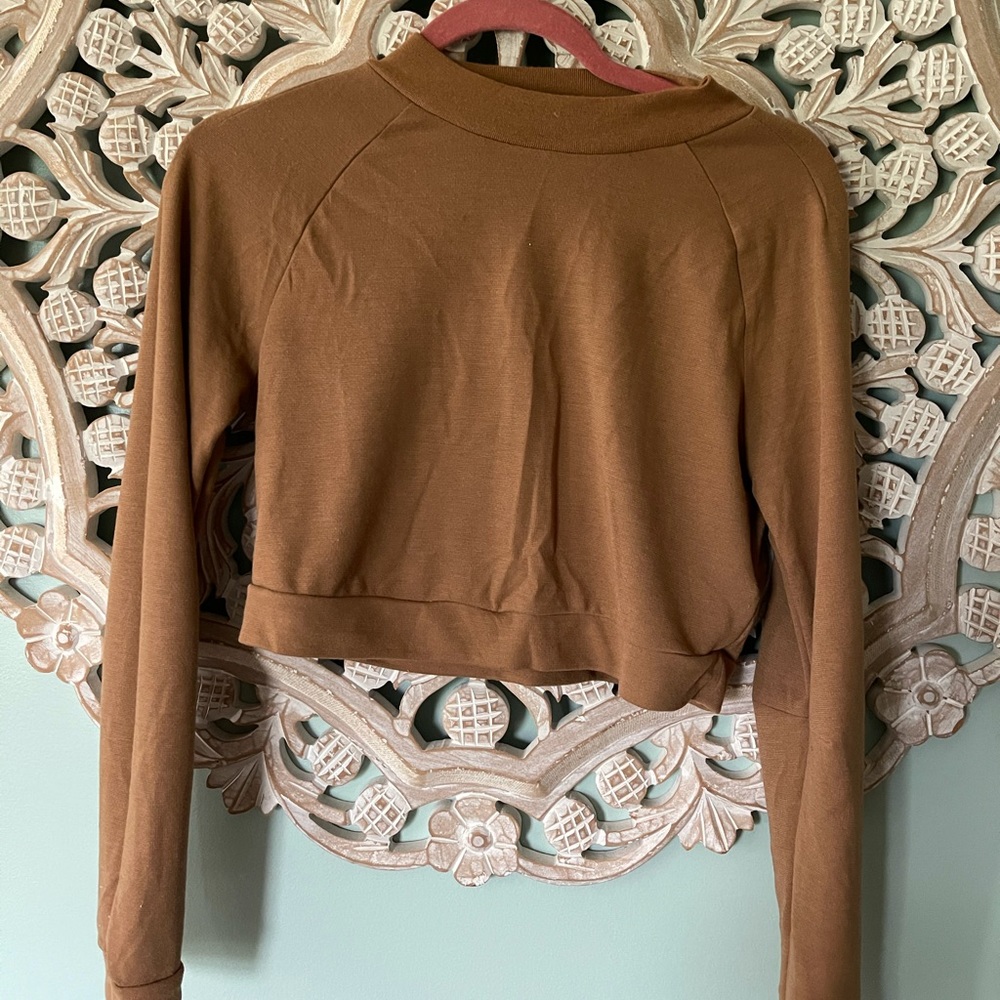 Adidas mock neck crop top